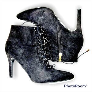 Forever Link Karissa 03 Faux Suede Lace Up Ankle Boots Size 10